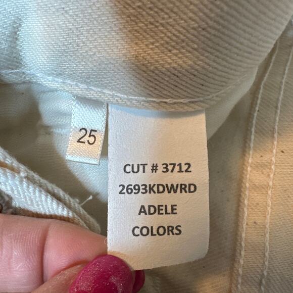 L'Agence High Rise Straight Leg Jeans in Oatmeal Color Size 25 NWT - Picture 4 of 4